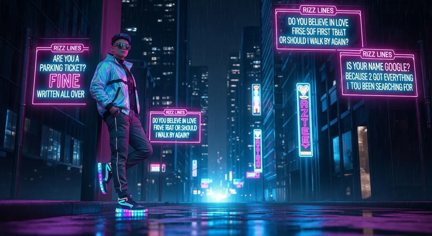 Neon Rizz Lines